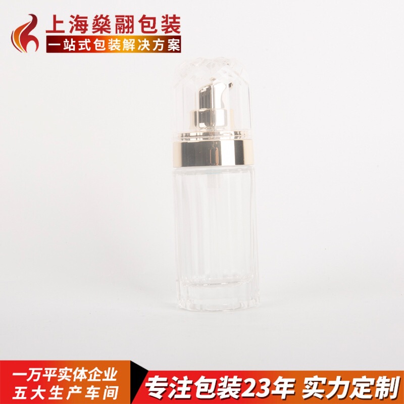 Lotion Bottle Pressing Cosmetic Bottle Pressing Oil Bottle Perfume Spray Glass Bottle Gold Plated Silver Plated Customized by Manufacturers