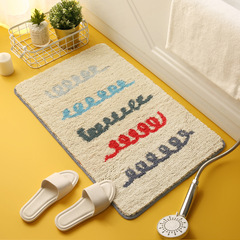Japanese and Korean bathroom absorbent floor mats, bathroom toilet door non-slip mats, household entrance door mats, carpets