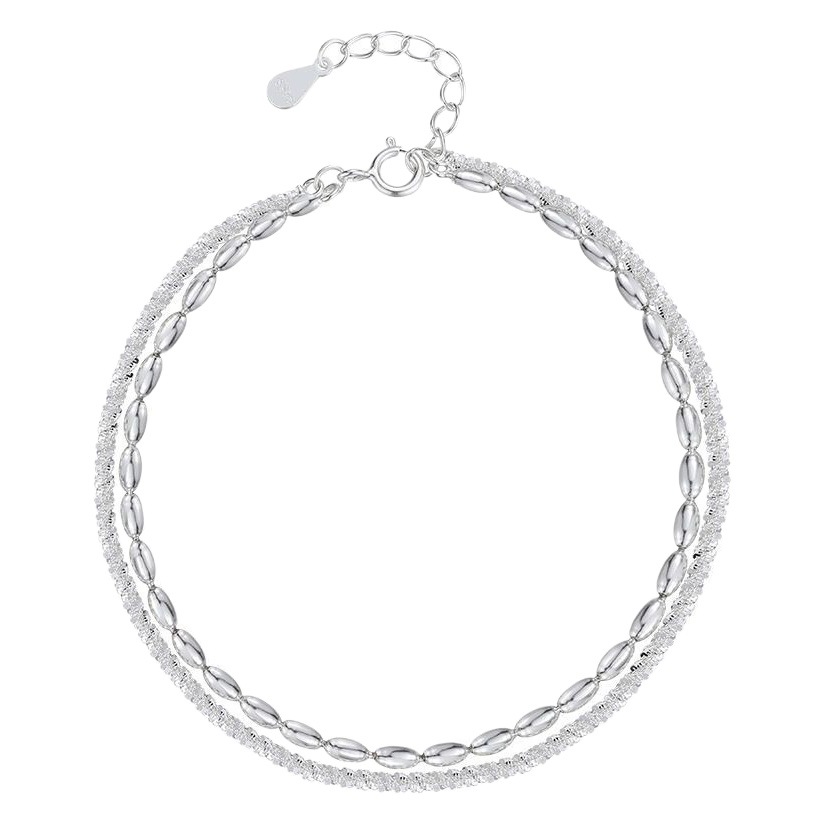 Bright Star River pulsera estrellada de doble capa diseño de nicho pulsera de niña de sentido simple pulsera de novias de estilo frío