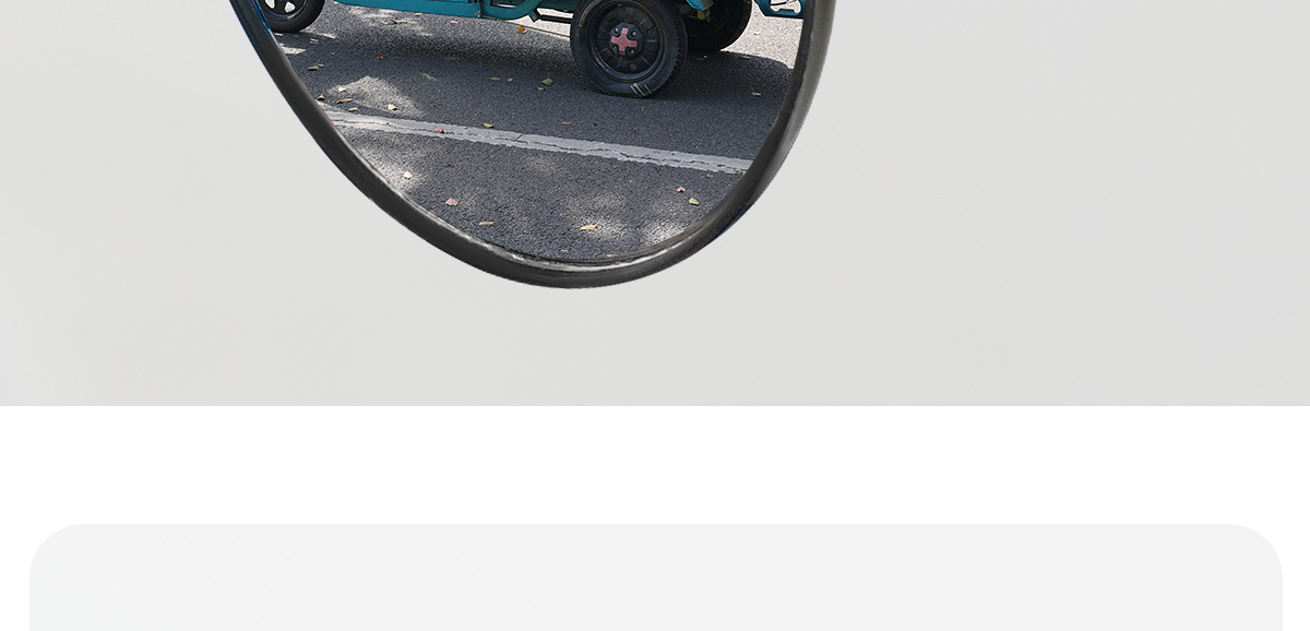 Suction Cup Electric Tricycle Rearview Mirror, Large Field of View, Convex Reversing Mirror, Reflector, Round Auxiliary Mirror, Universal for Four Wheels