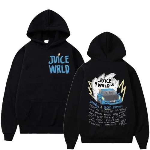 2024 Cross-Border Amazon New Product JuiceWrld Rap Unisex Loose Hooded Sweatshirt with Print