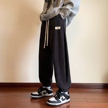裤子男新款国潮牌街头嘻哈宽松潮流美式高街vibe束脚运动休闲卫裤