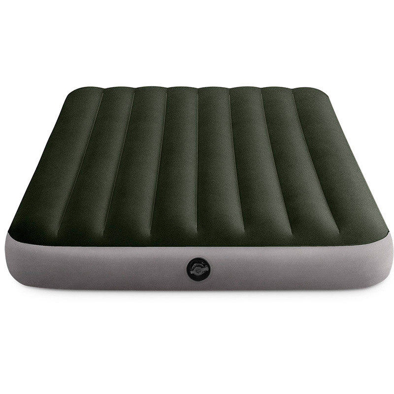 Colchón inflable Intex 64108 para camping, colchón de aire doble para exteriores, colchoneta individual gruesa para exteriores.
