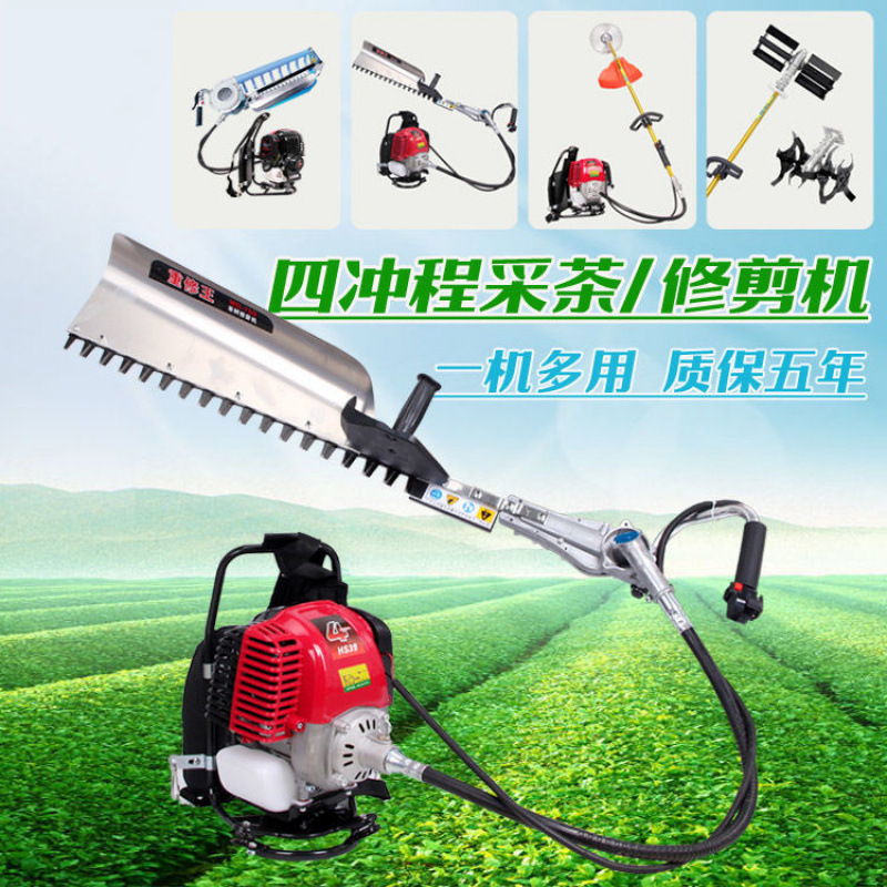 背负式采茶机汽油绿篱茶叶树修剪机重修王园林多功能剪粗枝机