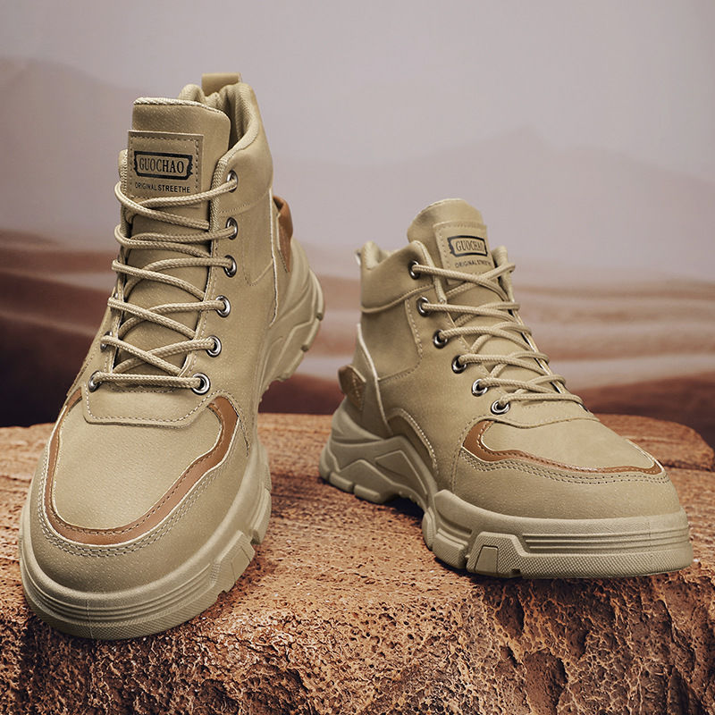 Zapatos de hombre de alto impacto 2024 invierno nuevo estilo de herramienta al aire libre montaña protección laboral en el trabajo antideslizante y desgaste botas Martin