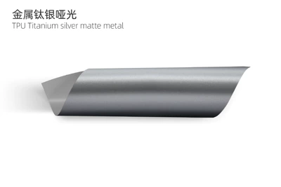 Auto Color Change Film – Sticker for the Entire Vehicle - tpu-titanium-silver-matte-metal-15215m75mil