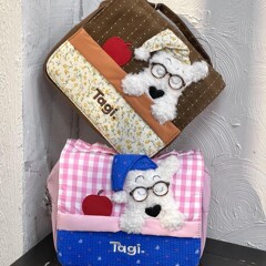 Tagi化粧バッグ大容量洗面バッグオリジナル正しい版ハブカブカブカブカかわいい子犬西高地ポータブル旅行バッグ