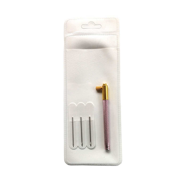 Herramienta de bordado francés transfronterizo Mango de haya Bordado francés Ganchillo Anverso y reverso Lentejuelas con cuentas Gancho hecho a mano