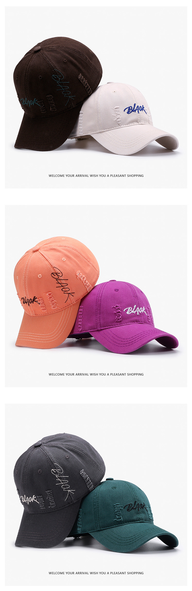 Czapka z daszkiem Street Niche Letter Embroidery Personalized Curved Brim, damska, z filtrem przeciwsłonecznym, męska, miękka, czarna_voghion.com
