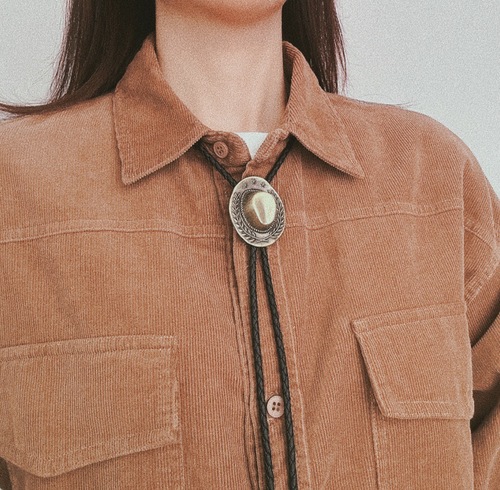 Western Cowboy Bolo Tie Trendy Fashion Wheat Hat Collar Rope Men's Shirt Bow Tie PU Rope Retro Necklace