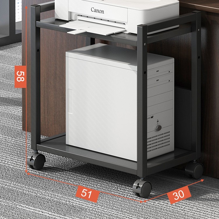 Estante de impresora de oficina, soporte móvil de piso, gabinete de almacenamiento, estante de host de computadora, soporte de chasis