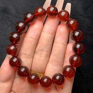Natural amber blood pearl bracelet wine red water purification single ring bracelet text play accessories Ketang jewelry wholesale