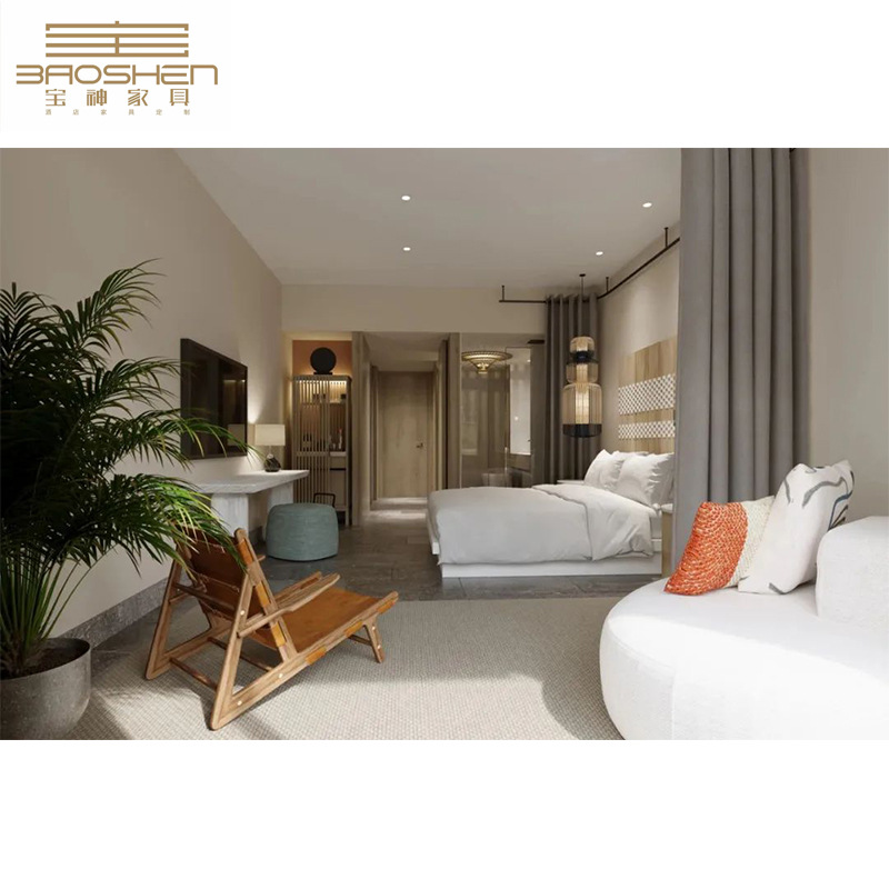 Five-star hotel furniture standard room full set of homestay hotel apartment furniture guest room activities fixed full set of furniture factory