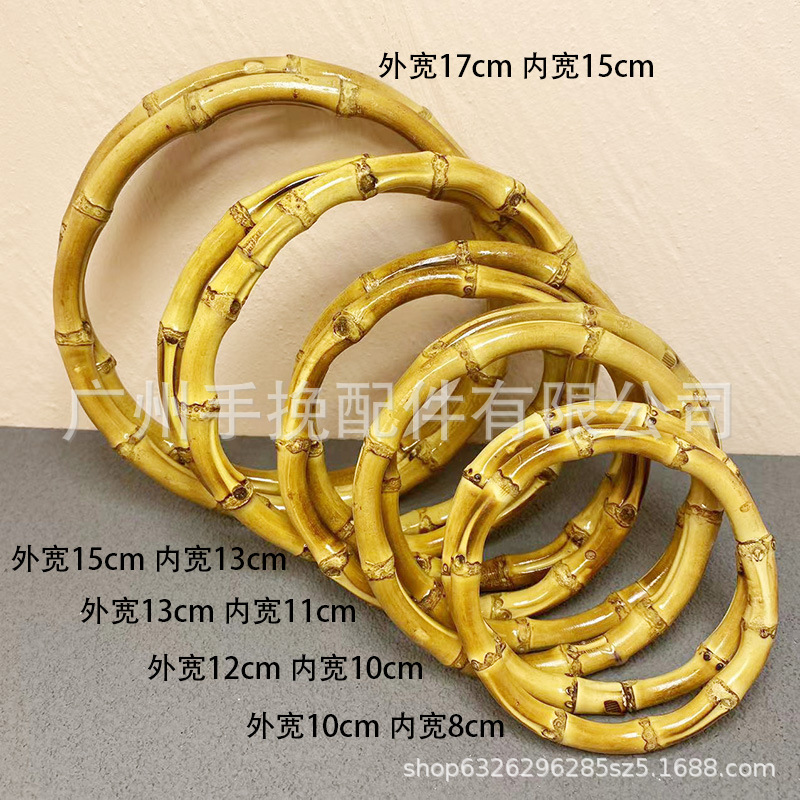 A Large Amount of Ready-Made Goods, Real Bamboo, Bamboo Circles, Holiday Handmade Bamboo Ring Hanging Accessories, Gift Box Bamboo Handles