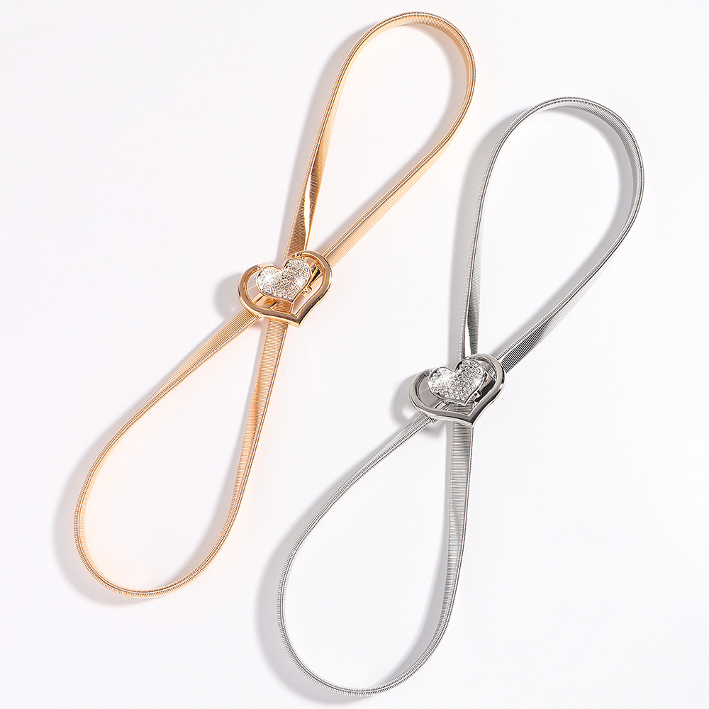 71g Weight Basic Heart Shape Metal Women's Chain Belts