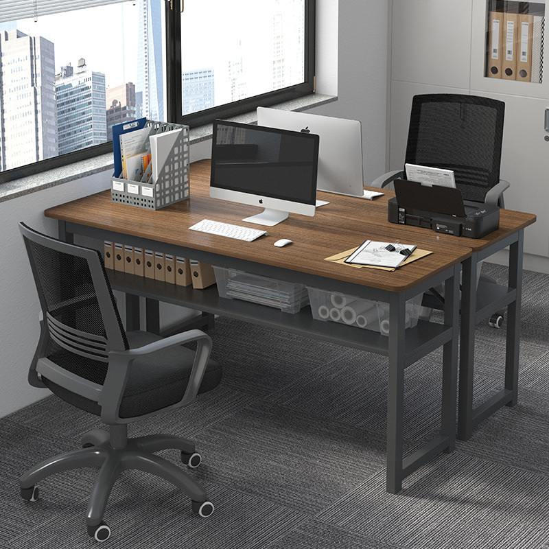 Combinación de escritorio y silla de oficina Mesa doble para el personal Espacio para el personal Mesa de computadora de escritorio moderna simple Mesa larga Banco de trabajo