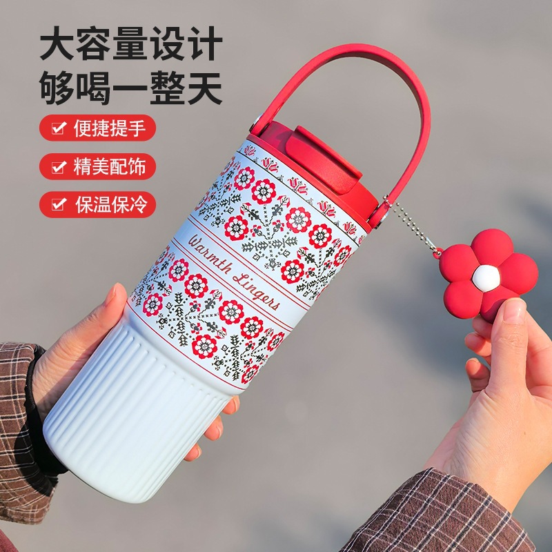 316 taza de acero inoxidable taza de agua de alta capacidad nueva taza retrógrada portátil de paja taza de calor