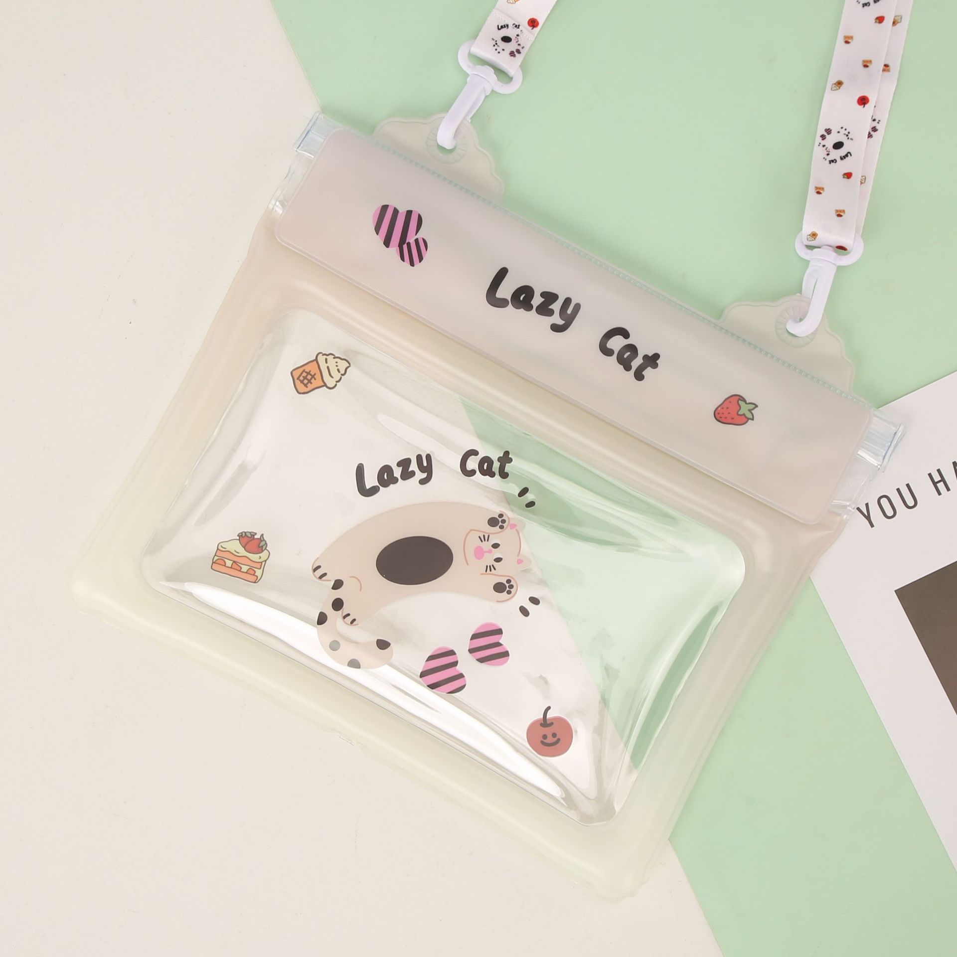 더블 버튼 숄더백 귀여운 야옹