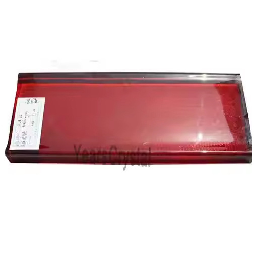 毛坯水晶材料红色长方形 琉璃块料大块打磨本色水晶玻璃材料通透