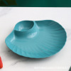 Shell dishes plastic dumplings plate with vinegar plate house dumpling plate sushi breakfast dry fruit fruits snack disk