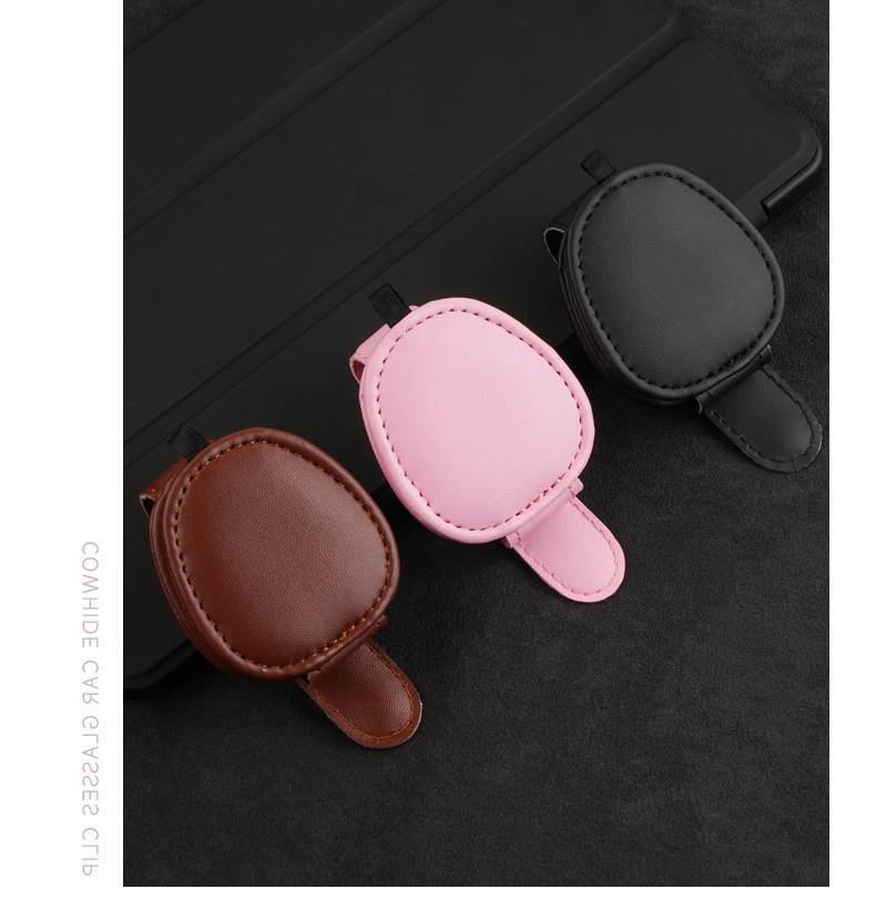 Cross-border car sun visor storage leather car glasses clip car sunglasses bracket sun visor storage clip