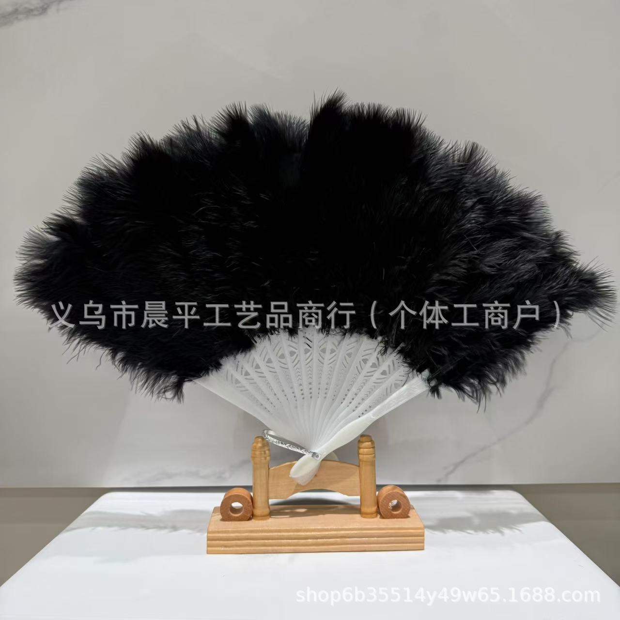 16-piece feather fan, costume shooting, cheongsam catwalk show, bridal accessories, ball square stage performance props