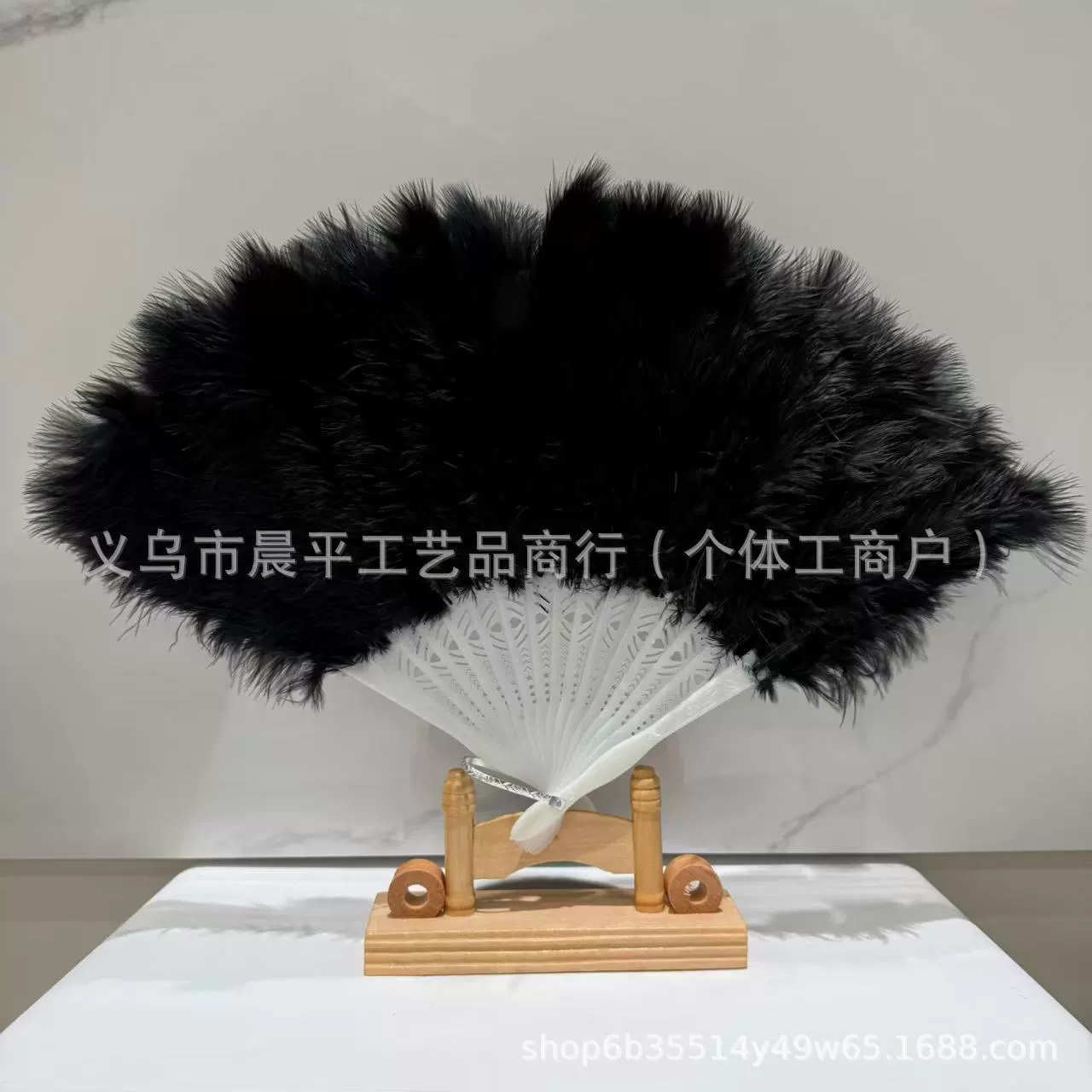 16-piece feather fan, costume shooting, cheongsam catwalk show, bridal accessories, ball square stage performance props
