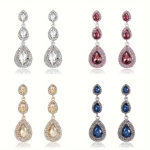 T 69551 Crystal Wedding Earrings 新娘耳环 跨境供应亚马