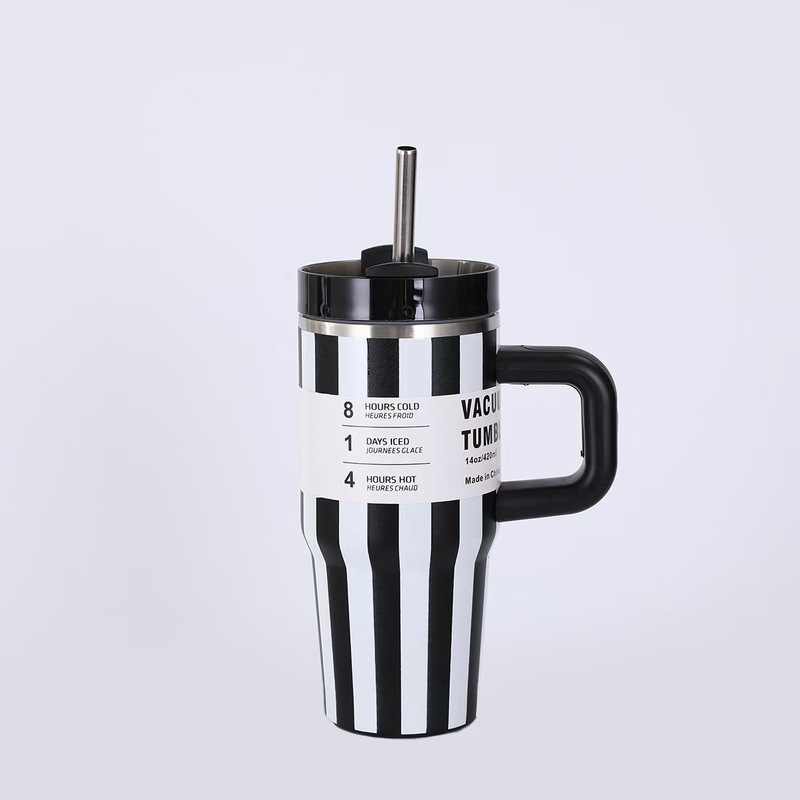 14oz40oz ストライプカーカップ 304 二層ステンレス鋼真空断熱カップ屋外ポータブルカーアイスカップ|undefined
