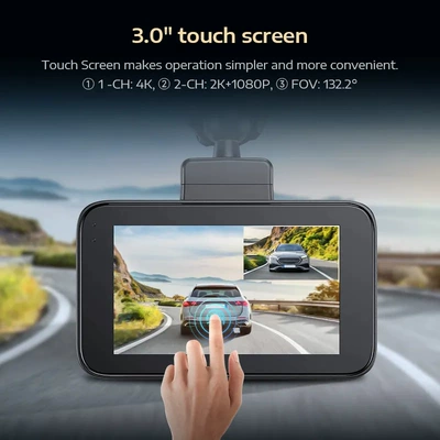 Driving recorder, dashcam D22 with dual front