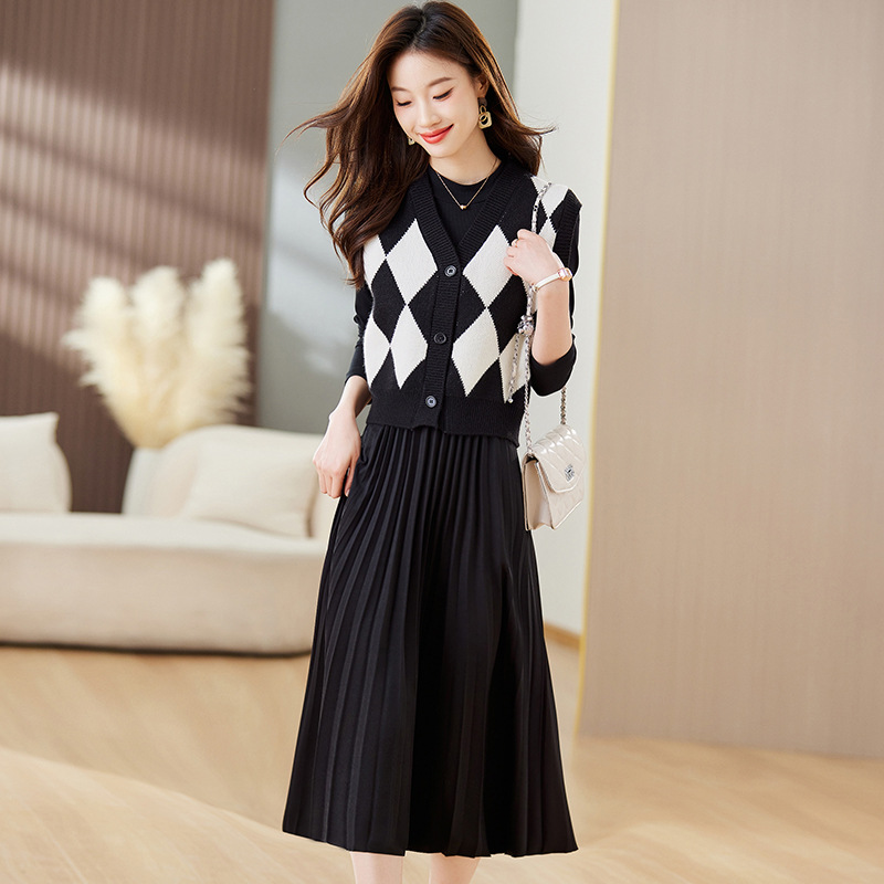 C5966 1640K ĐỒ BỘ NỮ HANTDC ÁO LEN DÀI TAY CẢ BỘ 2 MÓN MÙA XUÂN THU ĐÔNG THỜI TRANG NỮ G05 SẢN PHẨM MỚI