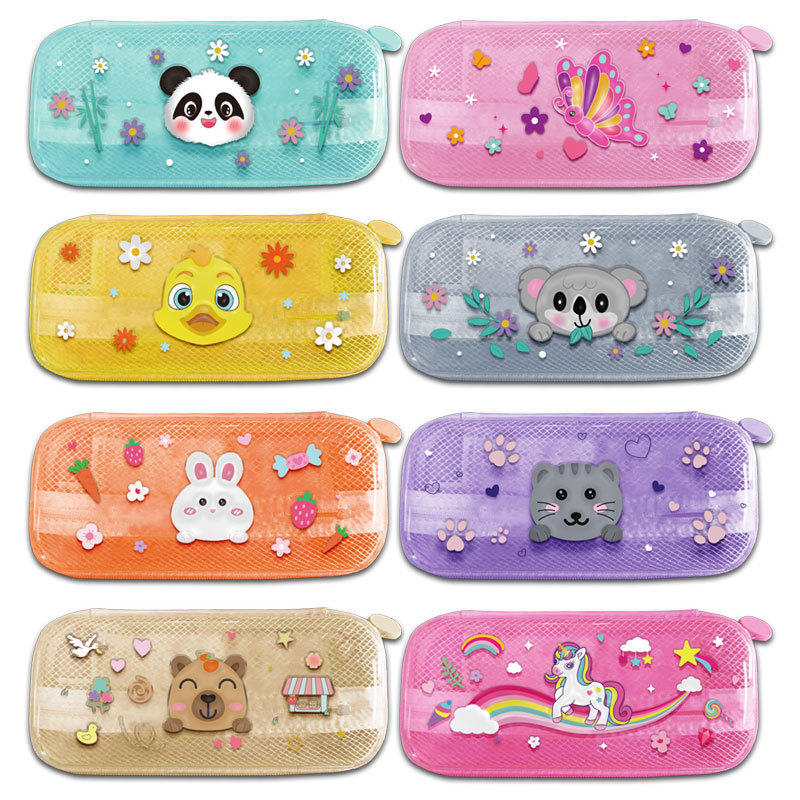 子供、小学生向けのクロスボーダーEVA透明文具箱、かわいい漫画の動物筆箱、高価値収納筆箱|undefined