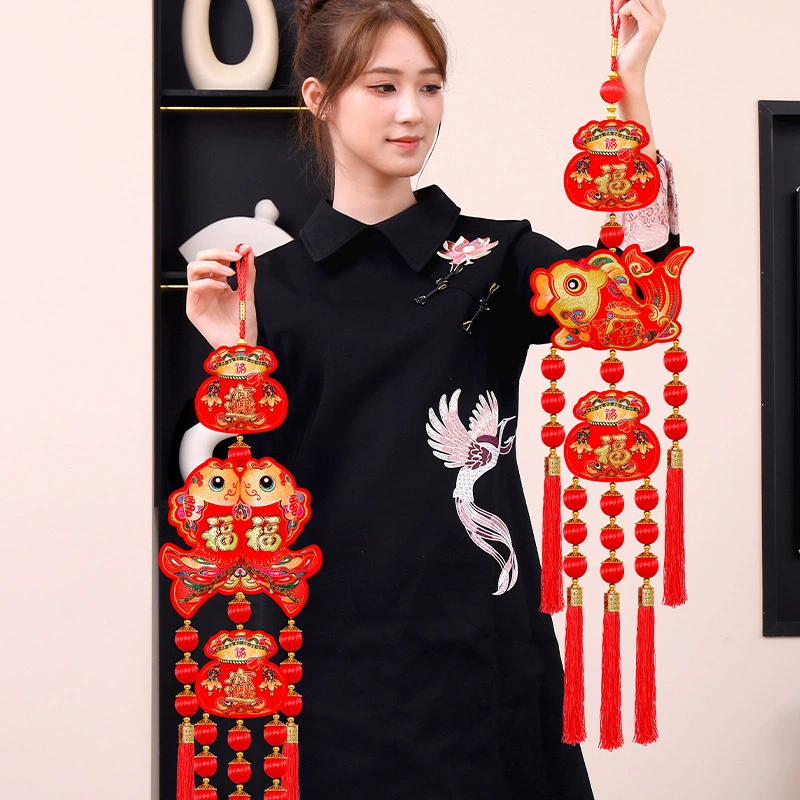 ФуБаОу фиш-подвеска календарь New Year Decoration New House размещается в домашнюю дверь гостиную.