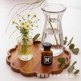 木质托盘家用厨房调料置物盘木质点心水果桌面花瓶香薰蜡烛装饰盘