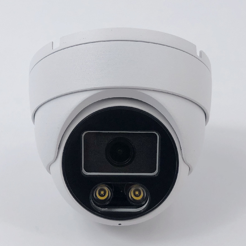 监控摄像头 400万网线供电日夜全彩金属半球机 4MP POE IP CAMERA