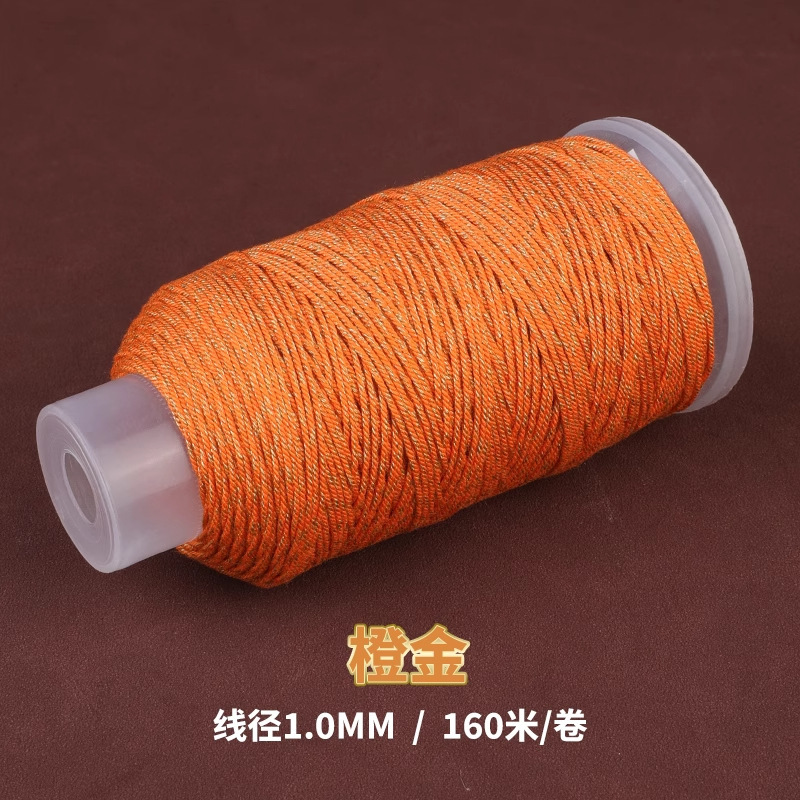 Cenwenwan チベット手巻き綿糸プラスゴールド 1.0 大ロール手織りブレスレット編みロープタッセルネックレス編みロープ|undefined