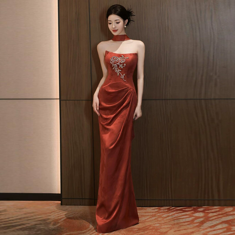 Тост для невесты ниши легкий ретро новый китайский утренний халат