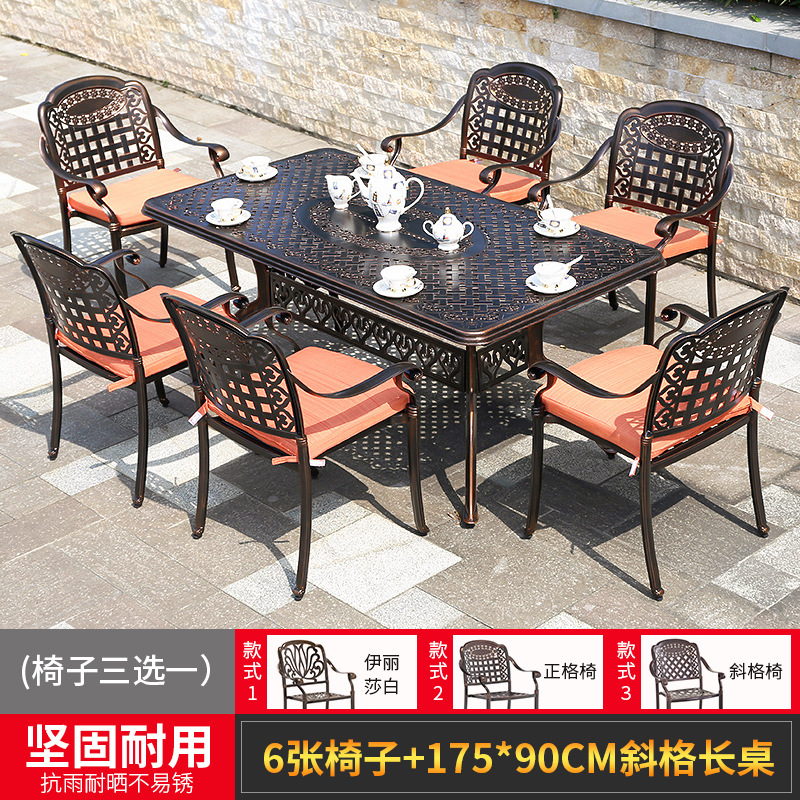 Opcional 6 sillas 175*90 mesa larga en diagonal