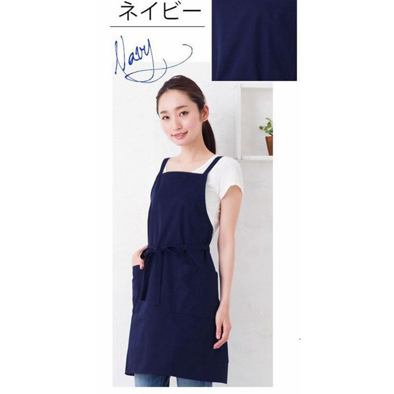 Estilo japonés impermeable Comercio exterior doble correa de hombro Cruz marca nuevo delantal moda cafetería casa fábrica directa delantal estilo coreano