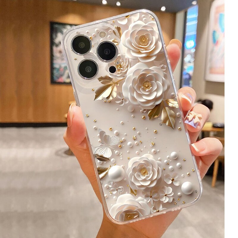 Champagne Flower Anti-Fall Transparent Shell Suitable for Iphone15/16/17 Series Promax/14 Mobile Phone Case Protection Champagne Flower Anti-Fall Transparent Shell Suitable for Iphone15/16/17 Series Promax/14 Mobile Phone Case Protection