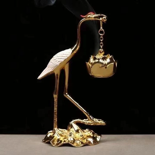 Red top - platinum crane/14cm high