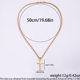 Stainless steel necklace Golden twist chain cross necklace titanium steel non-fading fashion all-match boys pendant