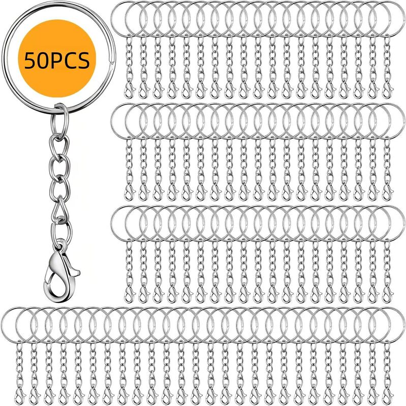 Amazon Spot 25mm Aperture with 4-Section Chain Open Ring Key Ring Key Chain with Lobster Clasp Chain Key Ring Amazon Spot 25mm Aperture with 4-Section Chain Open Ring Key Ring Key Chain with Lobster Clasp Chain Key Ring