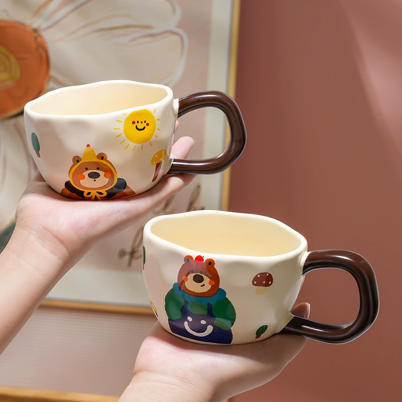 Симпатичные кружки новый керамический стакан воды стакан молоко чашка кофе чашка чашка кофе пара день рождения подарок оптом