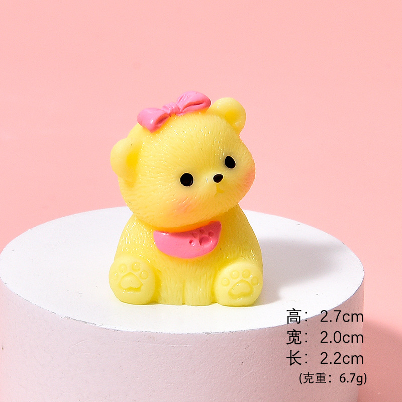 漫画かわいいシミュレーションカップルよだれかけクマデスクトップ装飾品ドールハウスミニデスクトップ diy 装飾アクセサリー