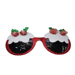 Christmas gift winter cute pine cone shape glasses Christmas ball party personality decoration wholesale makeup