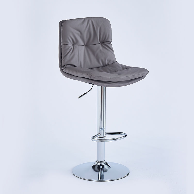 Silla de bar nórdica, respaldo moderno y simple, silla de bar de lujo, elevación y cajero giratorio, taburetes de bar altos. image 8