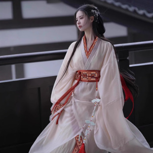 战国袍古装汉服女2024新款马山楚墓复原款仙气飘飘大袖衫直裾襦裙-阿里巴巴