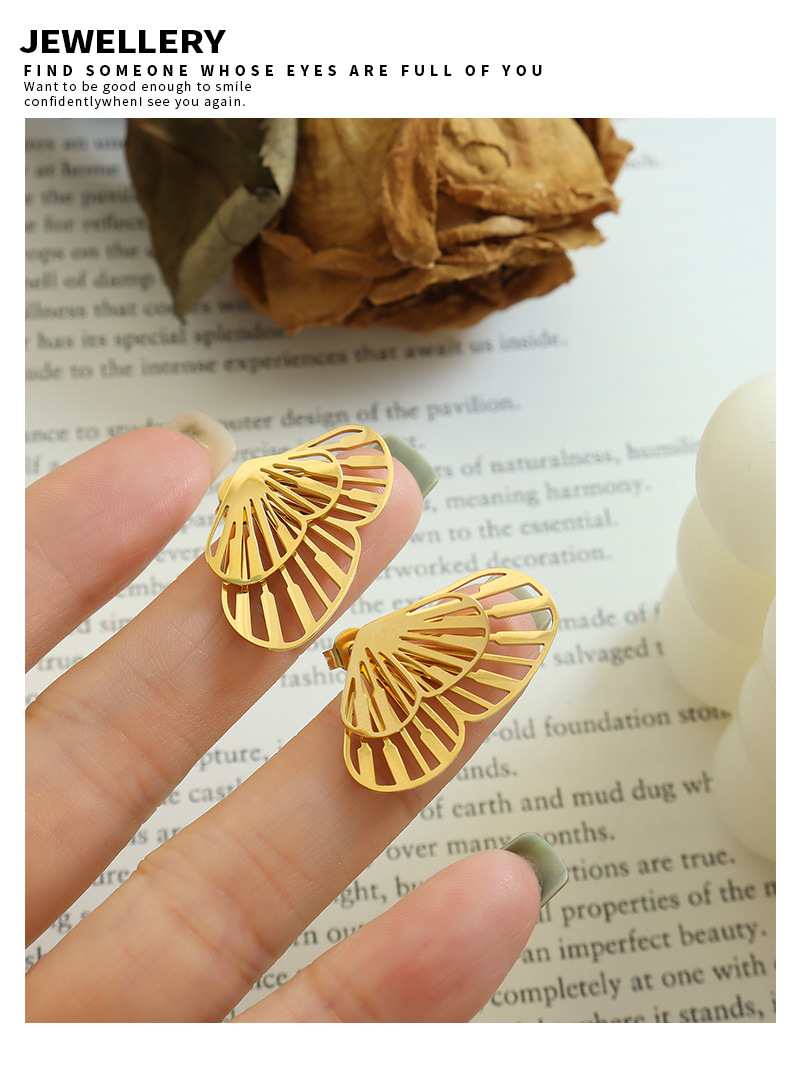 Fashion Butterfly Titanium Steel Ear Studs Stainless Steel Earrings
