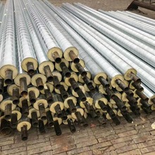镀锌铁皮保温钢管架空式聚氨酯热力管道大口径预制直埋无缝保温管